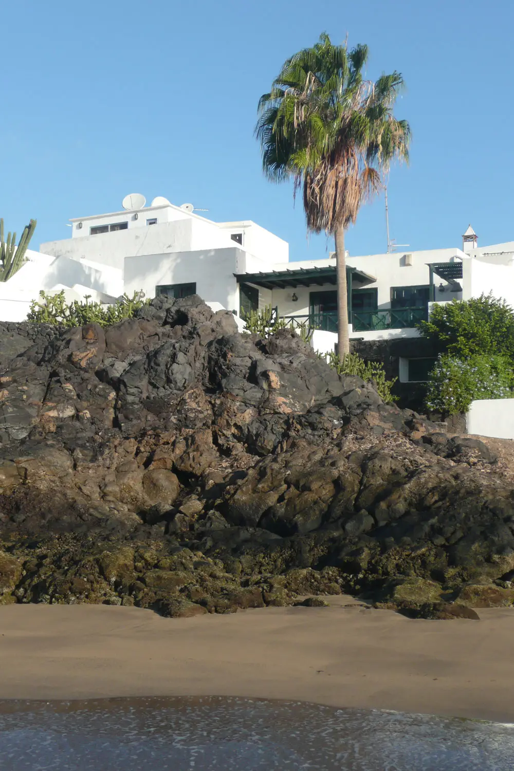 Front of villa from the beach